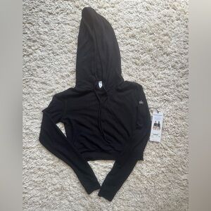 Alo Yoga Black Cozy Cashmere Hoodie